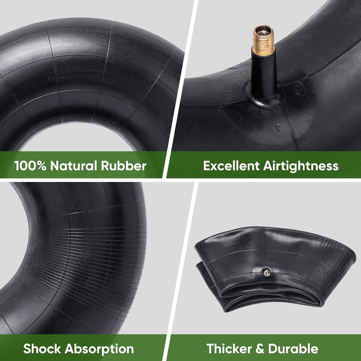 TICONN 3.00/3.50-8 Inner Tube, 2 Pack Inner Tire Tube for Wheelbarrow Tires, Replacement Tube with