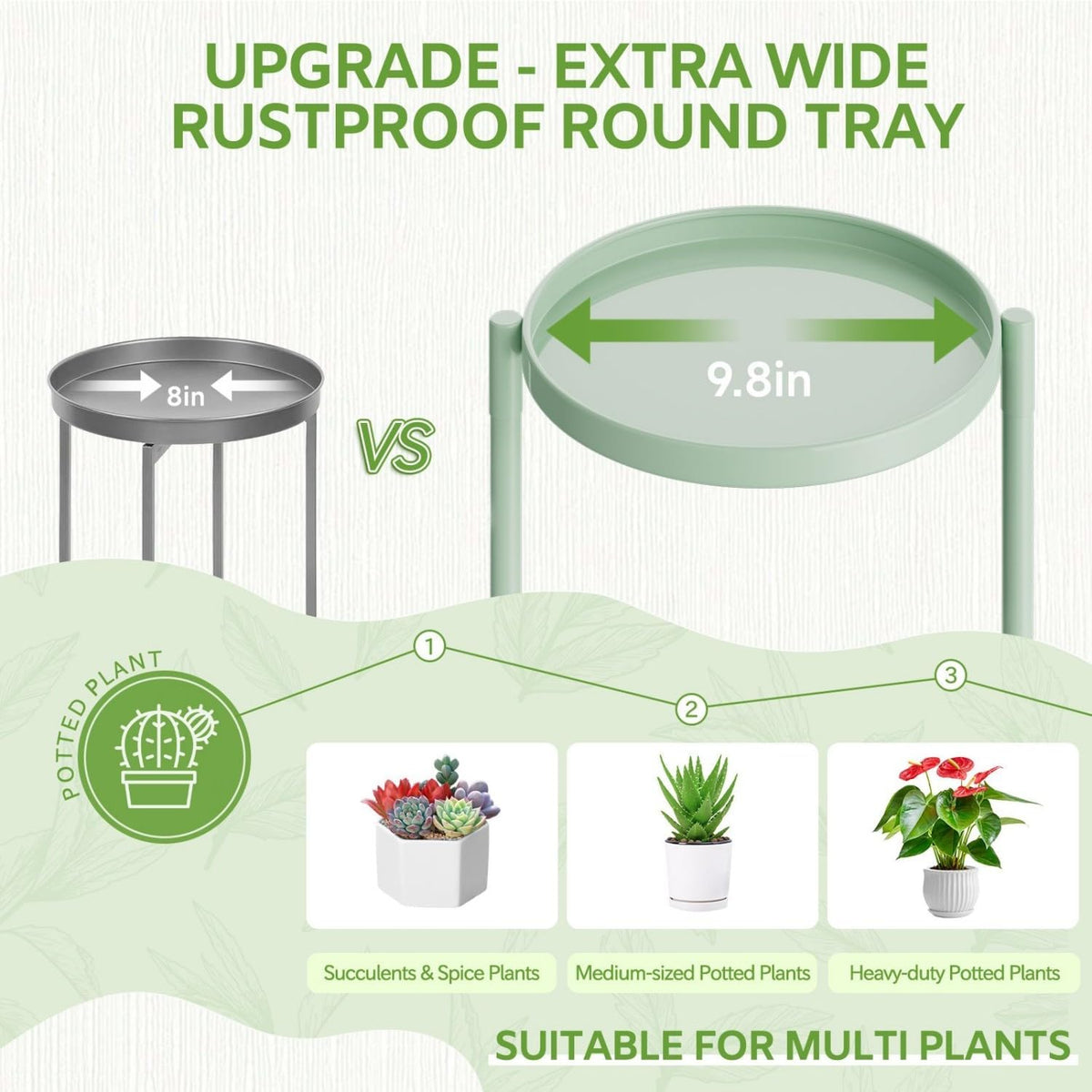 iDavosic.ly 7 Tier Large Plant Stand Indoor, 10 Inch Wide Tall Corner Metal Plant Stands Outdoor