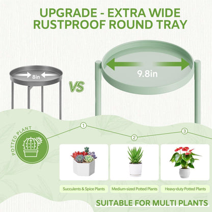 iDavosic.ly 7 Tier Large Plant Stand Indoor, 10 Inch Wide Tall Corner Metal Plant Stands Outdoor