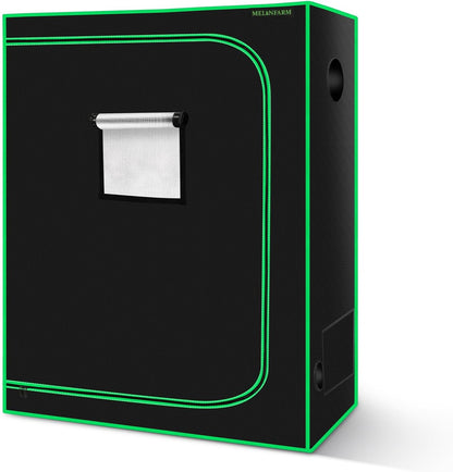 MELONFARM 4x2 Grow Tent, 48"x24"x60'' High Reflective 600D Diamond Mylar Canvas with Observation