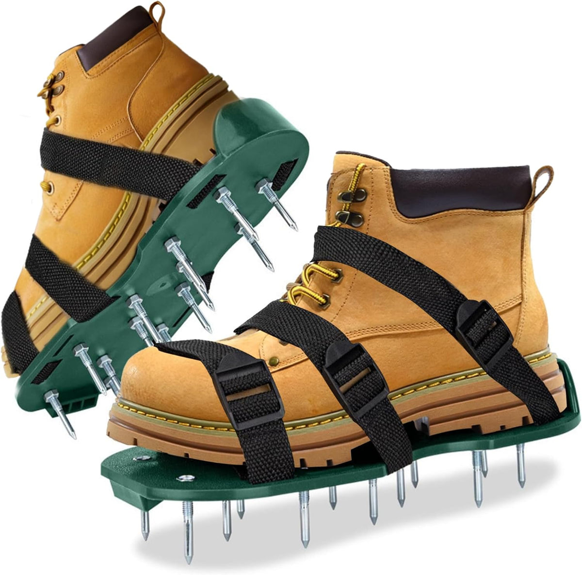 The Lawn Aerator Shoes for Grass, Epoxy Spiked Shoes with 1.65'' Sharp Short Spikes, Garden Grass