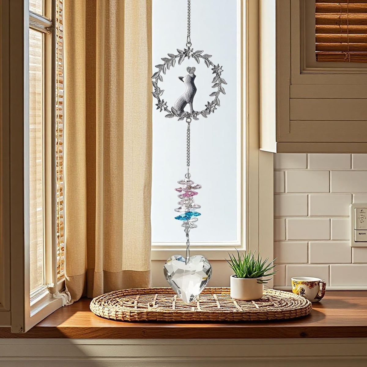Pet Memorial Suncatcher,Dog Memorial Gifts for Loss of Dog,Cats Remembrance,Pet Loss Sympathy