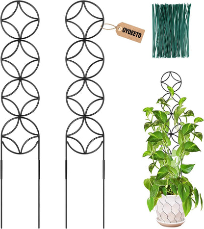 24Inch Outdoor Plant Trellis for Climbing Plants,Metal Garden Trellis for Potted Plants,Plant