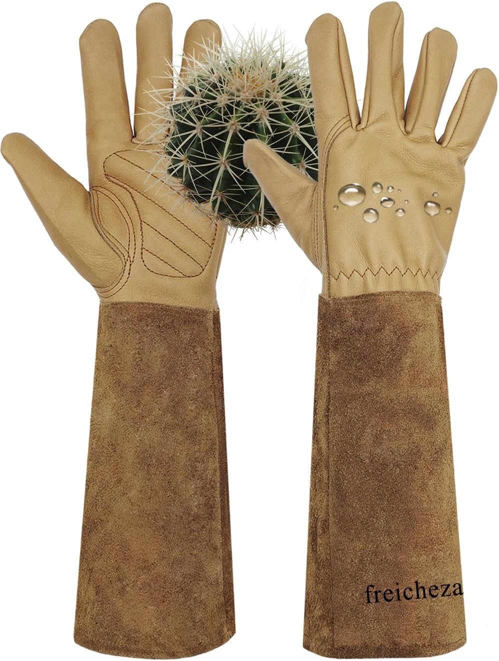 Long Gardening Gloves for Women/Men-Thorn Proof Rose Pruning Gloves,Water Repellent Leather work