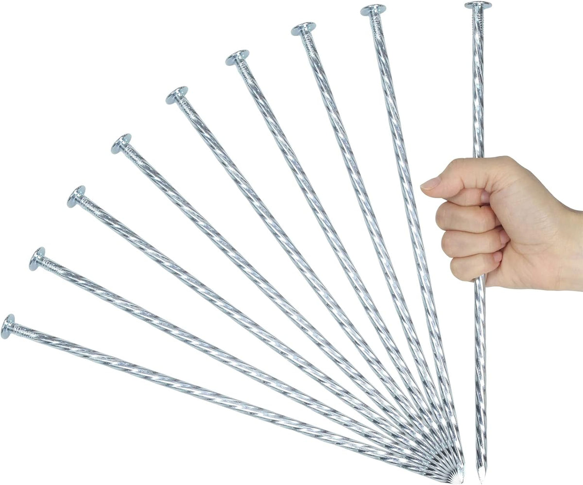 12 Inch Galvanized Landscape Stakes Metal Landscape Edging Anchoring Spikes, Landscape Anchoring