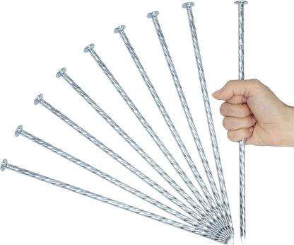 12 Inch Galvanized Landscape Stakes Metal Landscape Edging Anchoring Spikes, Landscape Anchoring
