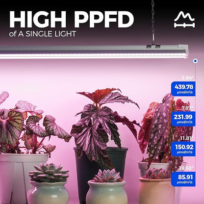 Barrina TX-S60 Grow Lights for Seed Starting, 240W(4 x 60W, 1680W Equivalent), High PPFD, Full