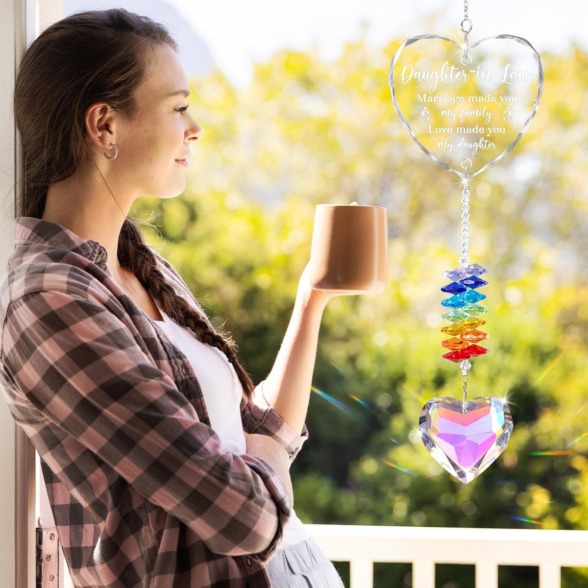 Daughter in Law Gifts, Birthday Wedding Gift - Crystal Suncatcher, Christmas, Anniversary Presents