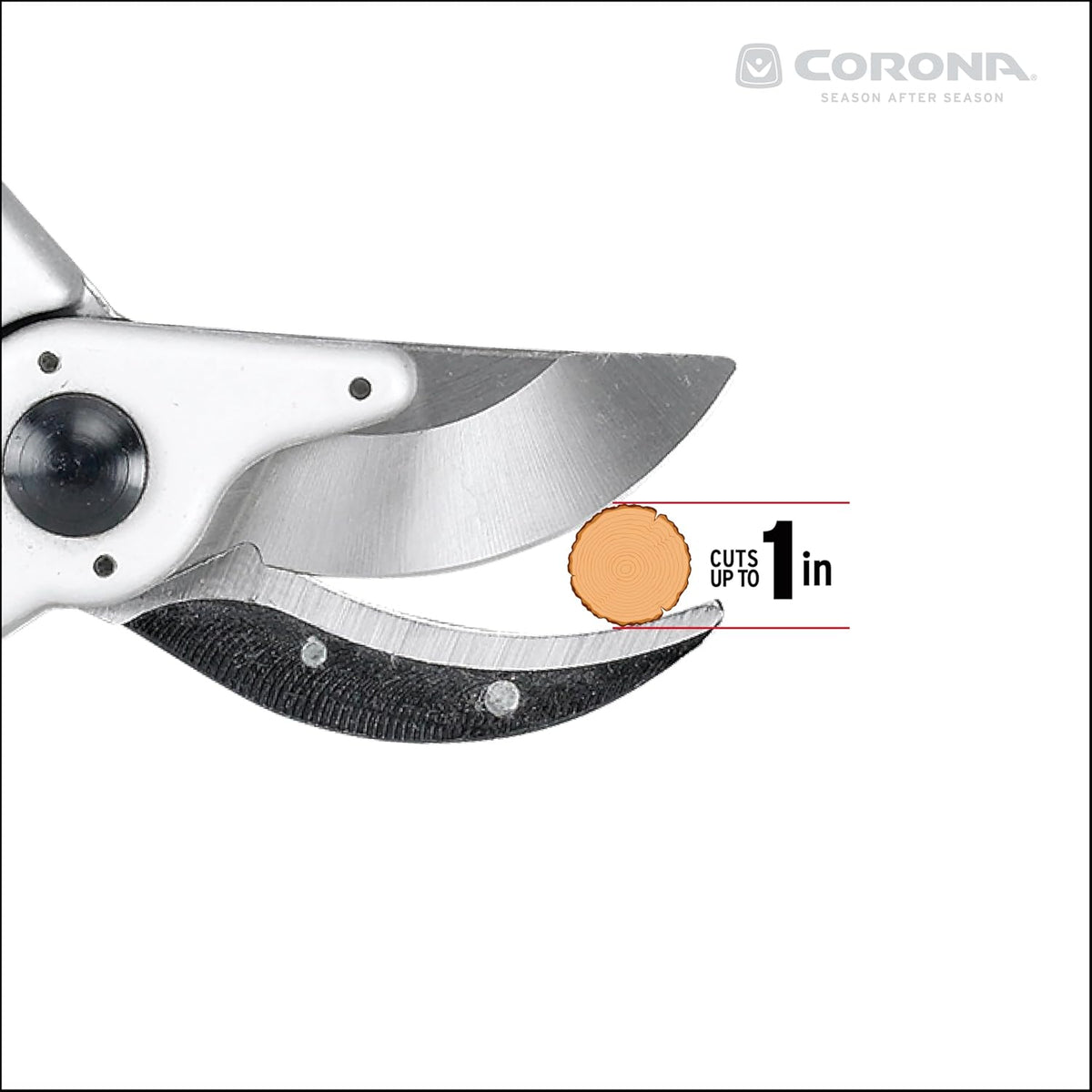Corona BP 6250 Forged Steel Aluminum Handles Bypass Hand Pruner - 1 inch Cut Capacity Stem and