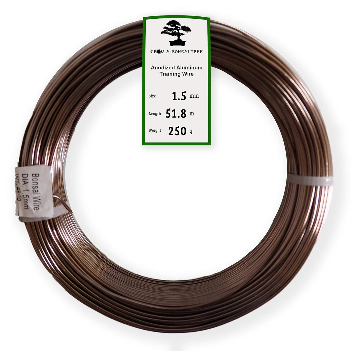 Anodized Aluminum 1.5mm Bonsai Training Wire 250g Large Roll (170 feet) - Choose Your Size and