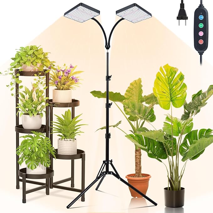 Grow Light with Stand, Orchbloom Grow Lights for Indoor Plants 50W, Natural Sunlight Full Spectrum