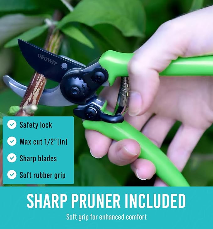 Heavy Duty Garden Tools 22 Pieces Floral Set - Rust Proof, Non-Slip, Durable Gardening Supplies