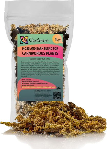 Premium Sphagnum Moss, Perlite and New Zealand Pine Bark Blend for Carnivorous Plants - Perfect for