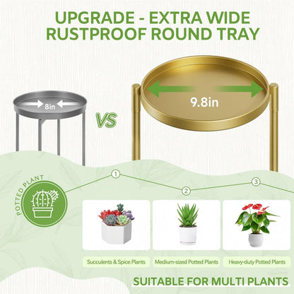 iDavosic.ly 7 Tier Large Plant Stand Indoor, 10 Inch Wide Tall Corner Metal Plant Stands Outdoor