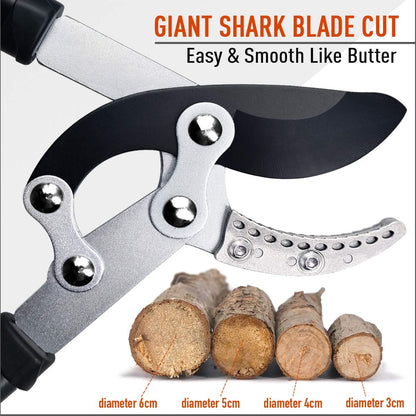 JARDINEER 3PCS Garden Shears Set, Include 30" Anvil Brach Cutter Loppers for Tree Trimming Heavy