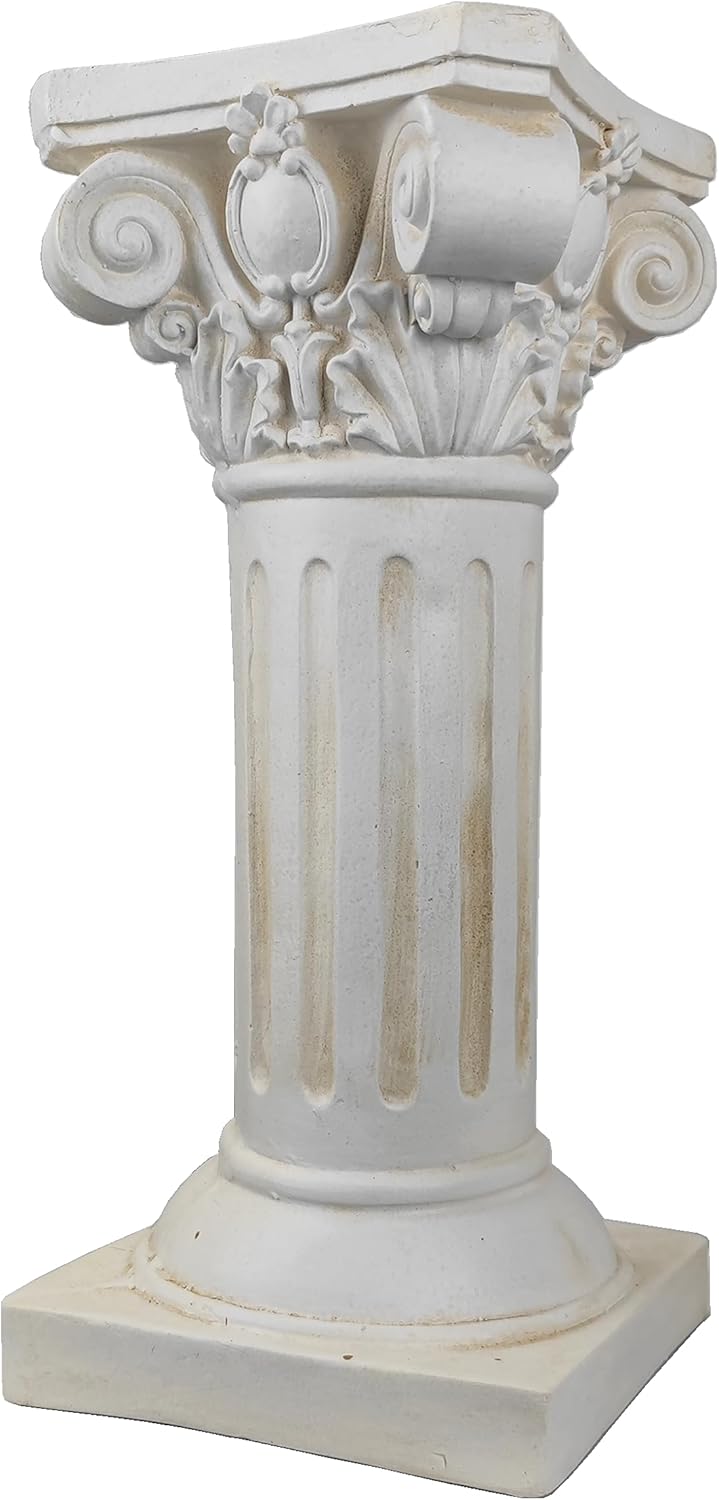 Classical Greek Ionic Order Column with Retro Old Style for Indoor Outdoor Garden Decor or Display