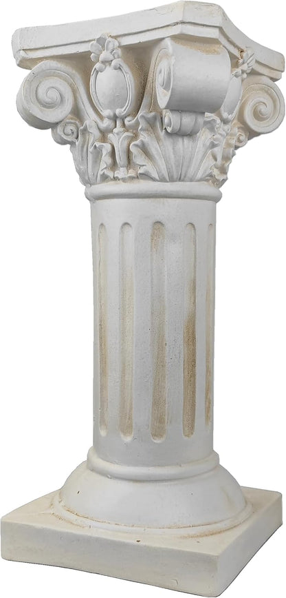 Classical Greek Ionic Order Column with Retro Old Style for Indoor Outdoor Garden Decor or Display
