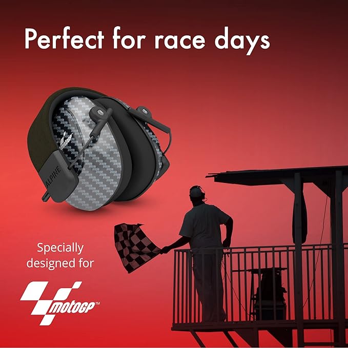 Alpine Racing Pro Earmuff MotoGP™ - Earmuffs for Adults - 22 dB - ANSI Certified - Premium Noise