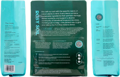 Rosy Soil Indoor Potting Soil for House Plants - Organic Potting Soil Mix for Indoor Plants