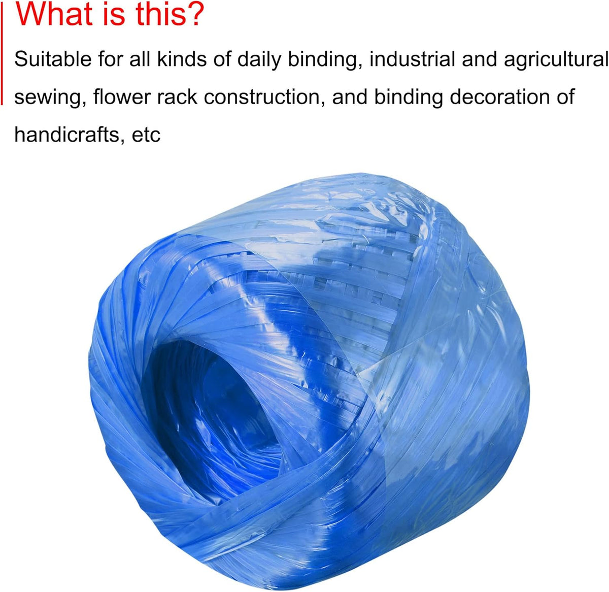 MECCANIXITY Polyester Nylon Plastic Rope Twine Household Bundled for Packing Gardening Craft,150m