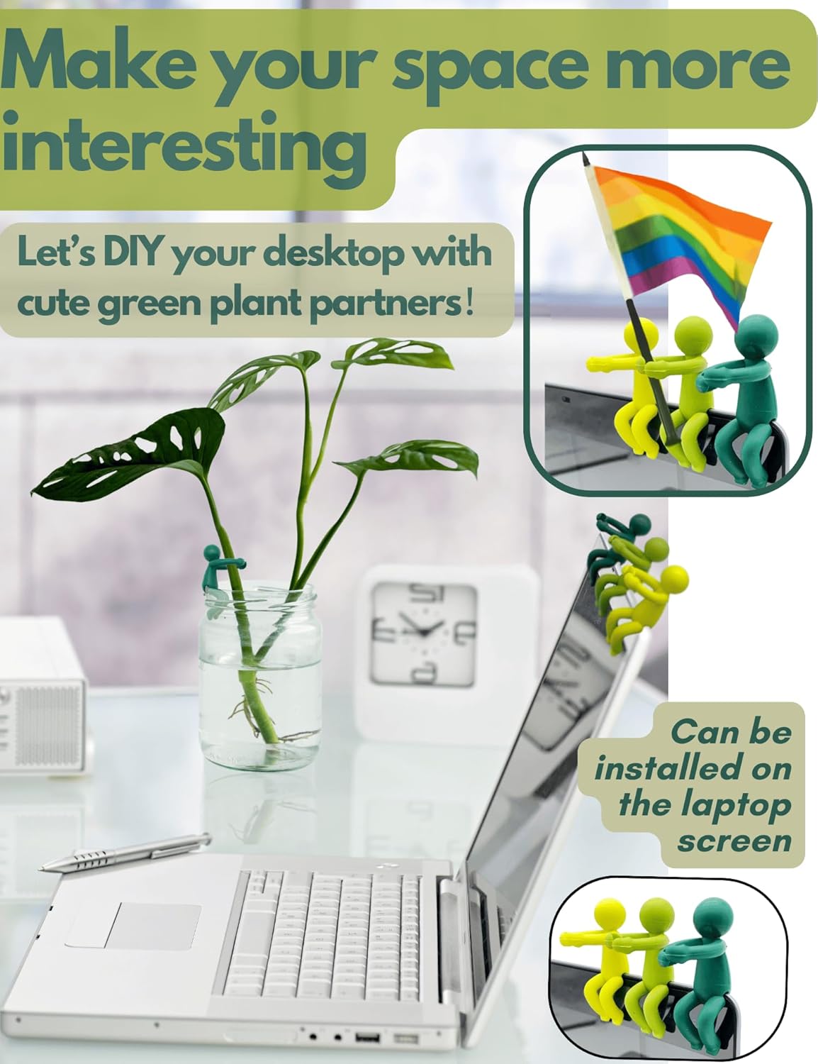 Plant Propagation Buddy - Cute Plant Support for Sprouts, Stems, and Cuttings; 6PCS Leaf Friend