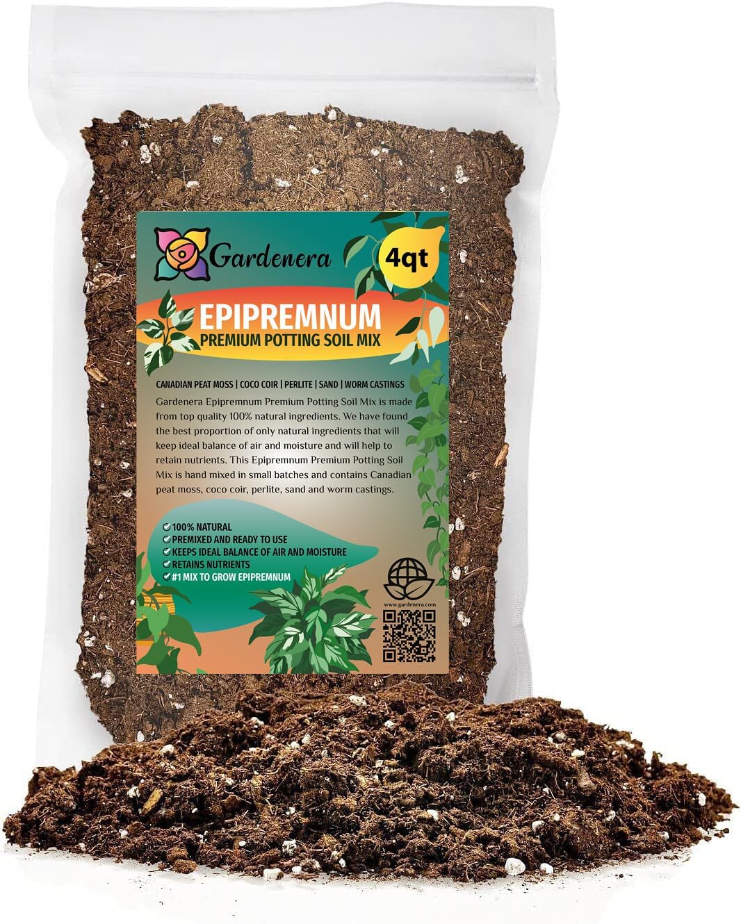 Gardenera Epipremnum Potting Mix - Promote Strong Roots and Luxurious Leaves with Our Premium Blend