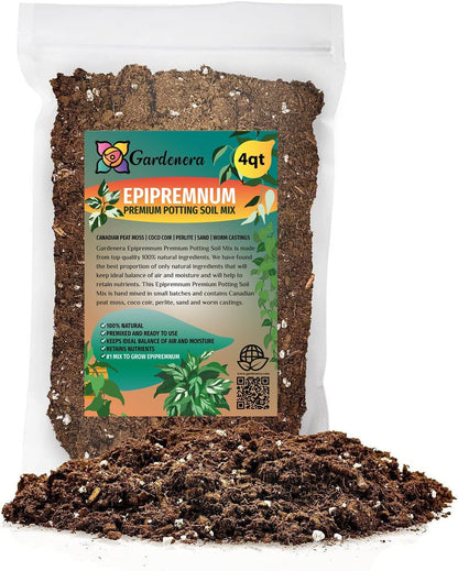 Gardenera Epipremnum Potting Mix - Promote Strong Roots and Luxurious Leaves with Our Premium Blend