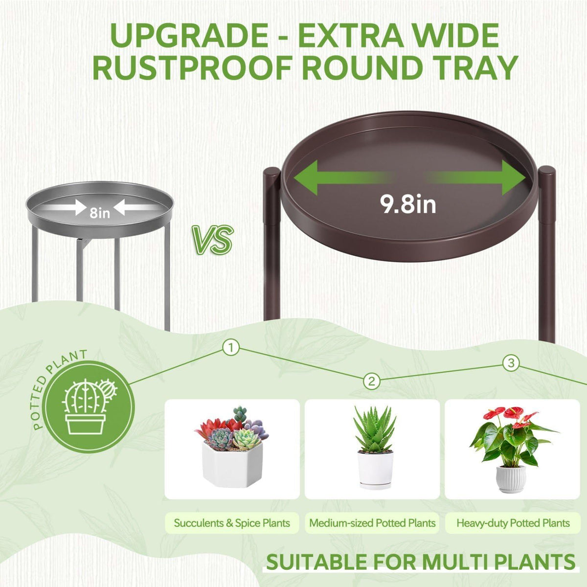 iDavosic.ly 7 Tier Large Plant Stand Indoor, 10 Inch Wide Tall Corner Metal Plant Stands Outdoor