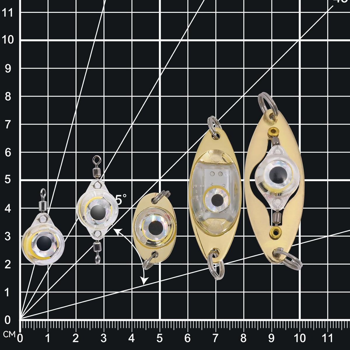 LED Underwater Fishing Lures，LED Lighted Bait Flasher，Deep Drop Fishing Lures，Fish Eye Attractive