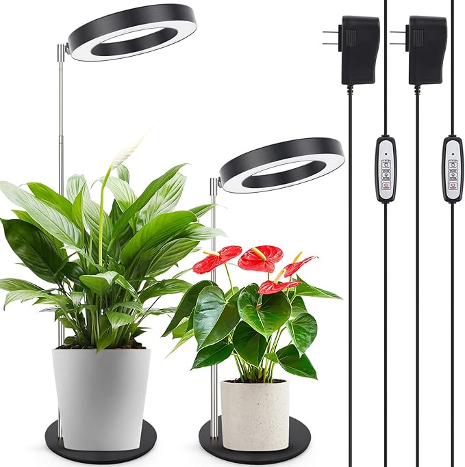 LORDEM Grow Light, LED Plant Light for Indoor Plants Growing, Full Spectrum Desk Growth Lamp with