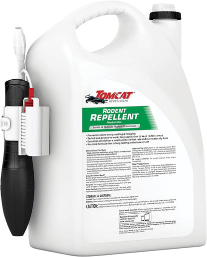 Tomcat Rodent Repellent for Indoor and Outdoor Mouse and Rat Prevention, Ready-to-Use, 1 gal.