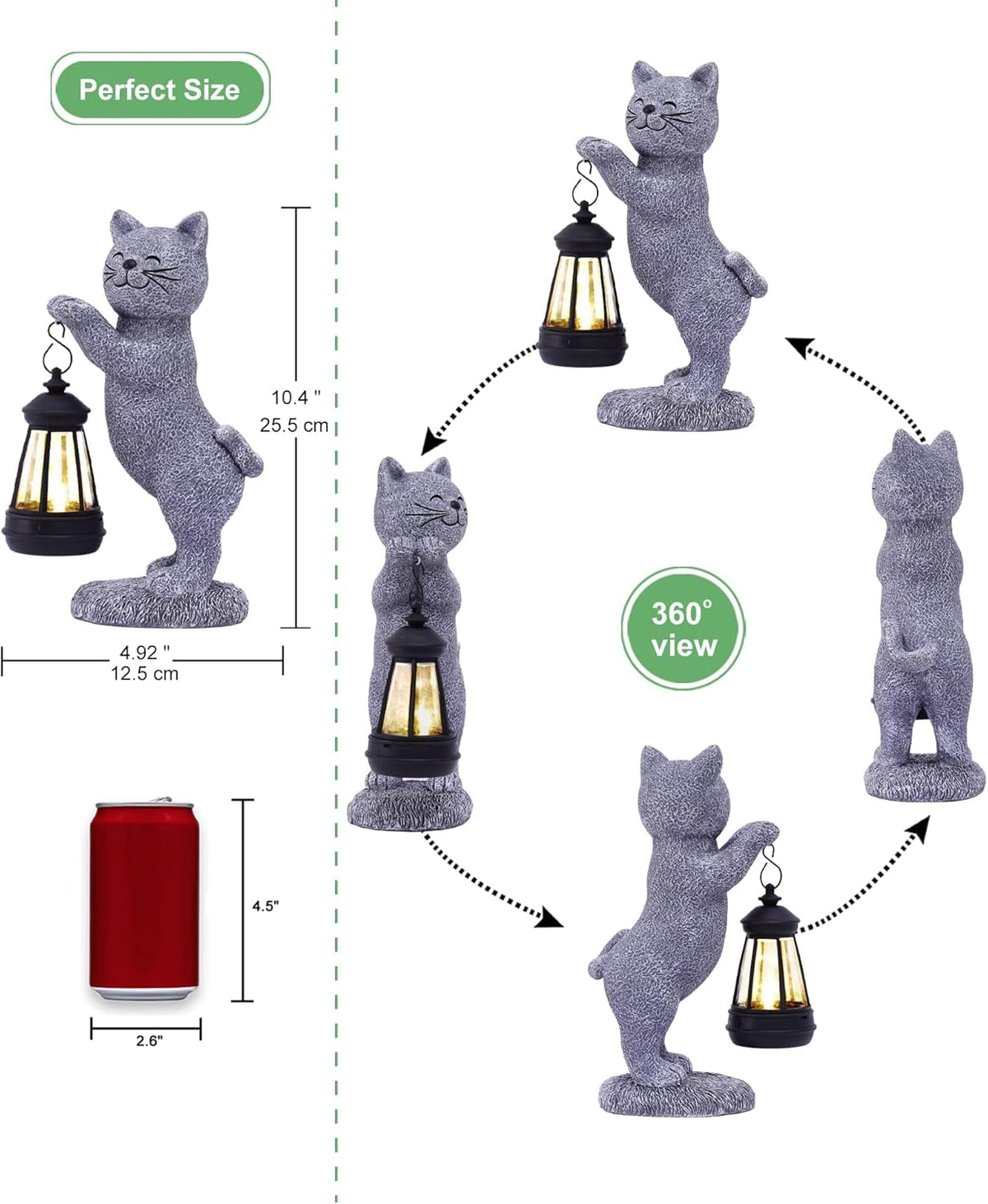 Qeeman Garden Outdoor Decor Statues: Art Figurines Decorations for Yard Patio Balcony Porch Lawn