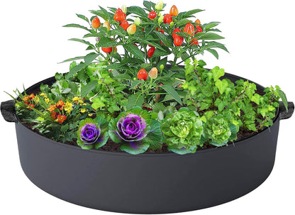 15 Gallon Plant Grow Bags, Round Fabric Raised Garden Beds Planter Pots with 2 Handles,Durable