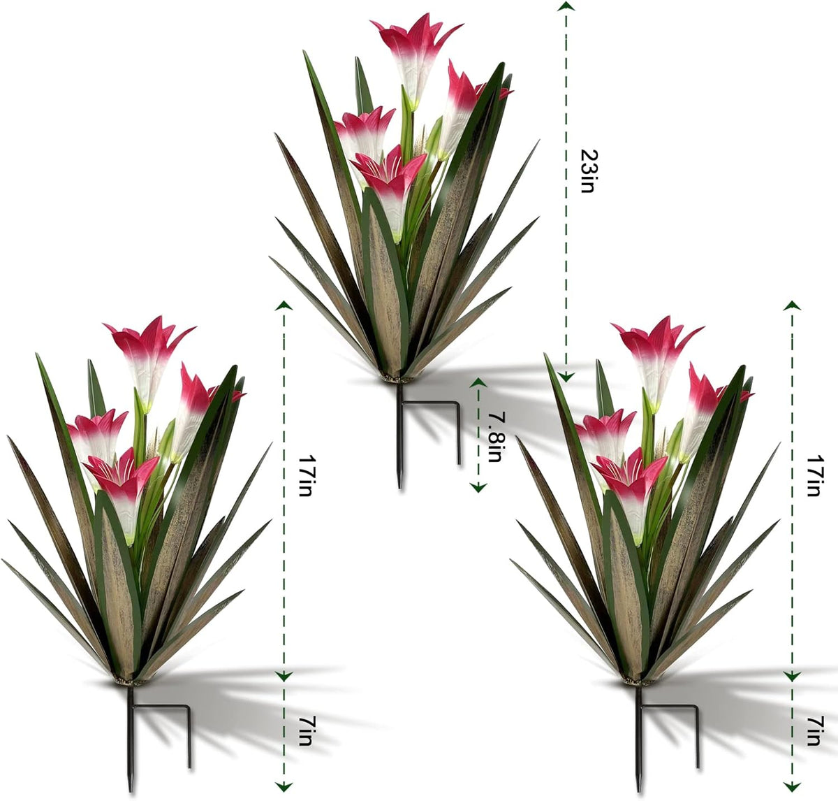 Homight Metal Agave Plant Outdoor Decoration Lily Mexican Yard Art Garden Gift Home Decor Hand