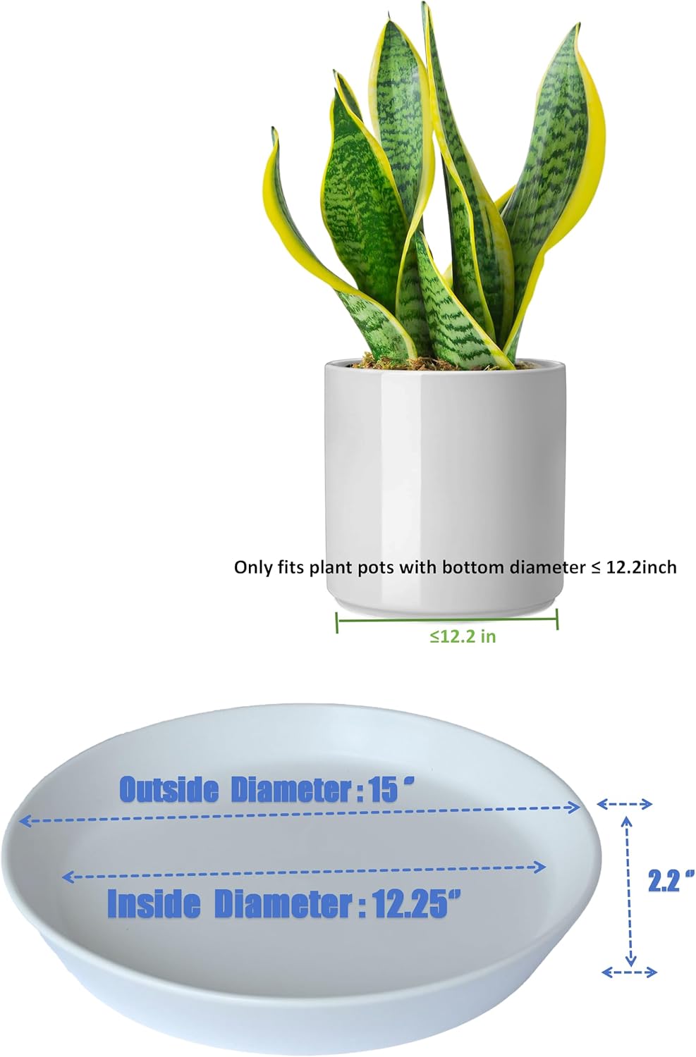 14 Inch Plant Saucer Tray 4 5 6 8 10 12 14 15 Inch Ceramic Plant Saucers for Indoors Outdoor
