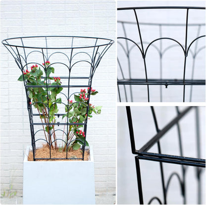 COOOXIM Peony Cages & Supports - Metal Plant Obelisk Trellis for Outdoor Use, 27.5 x 22 Inches