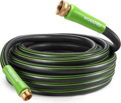WORKPRO Garden Hose 5/8 IN x 50 FT, Heavy Duty, Flexible and Lightweight Water Hose with Rotary