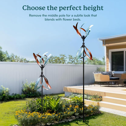 Wind Spinners Outdoor – Metal Large Wind Spinner with Stake for Yard and Garden, Garden Wind