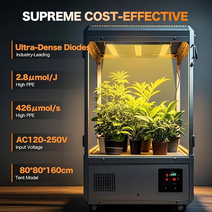 Grow Lights for Indoor Plants, 320W LED Grow Light, 3x3ft Coverage Full Spectrum Daisy Chain