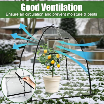 Plant Covers Freeze Protection, Clear Outdoor Garden Frost Cover, Plant Protectors from Animals