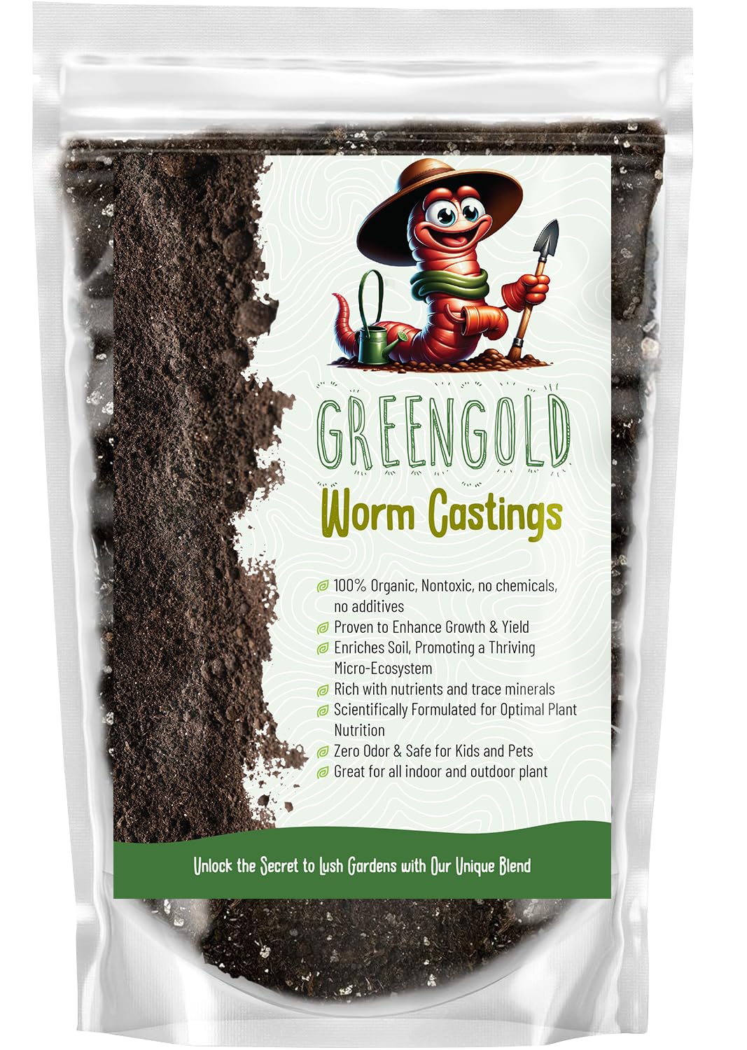 Organic Worm Castings Premium Worm Castings Fertilizer for Nutrient-Rich Soil and Healthy Plant