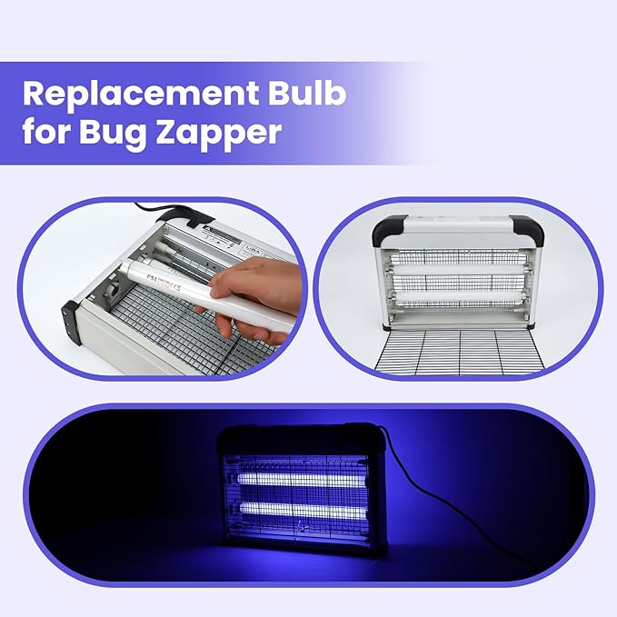 LiBa Bug Zapper Replacement UV Lamp Bulb - 10W Light Tubes, Compatible with 20W Indoor Electronic