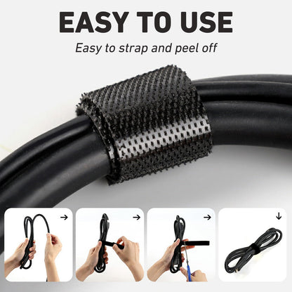 82ft 3/4 inch Fastening Cable Ties, Hitotsu Reusable Hook and Loop Roll, Self-Gripping Bundling