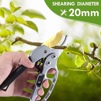 Ultra Sharp Germany Titanium Steel Pruning Shears - Cuts 3X Easier, Weak Hand Arthritis Snips
