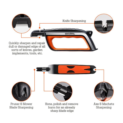 SHARPAL 103N All-in-1 Knife Garden Tool Multi-Sharpener for Lawn Mower Blade, Axe, Hatchet