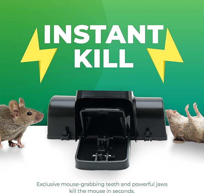 Rat Traps Indoor and Outdoor - 4 Pack Dual-Entry Large Rat Trap Outdoor and Indoor for Home, Garden