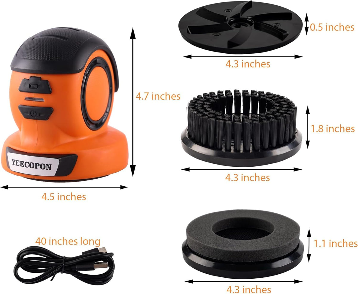 3-in-1 Electric Ice Scraper for Cars & Home – Cordless Handheld Defroster, Cleaner & Polisher, 500