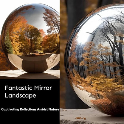 12 Inch Stainless Steel Gazing Globe,v2croft Hollow Ball Mirrored Surface Polished Shiny