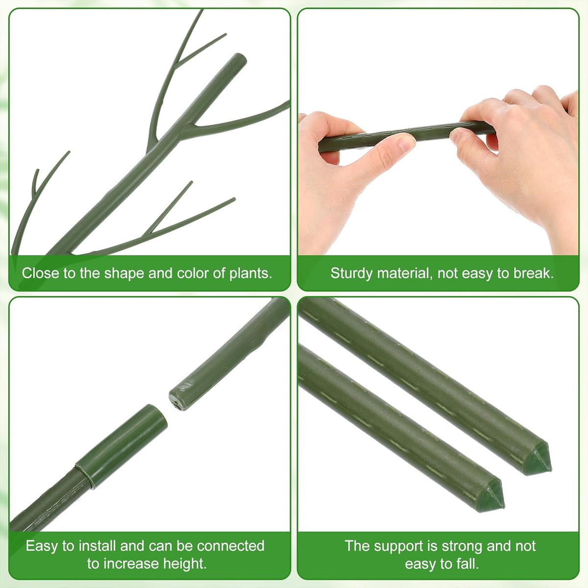 uxcell 2 Pcs Plant Support Stakes, 27.5" Twig Plant Stem Support Structures Garden Branches Plants
