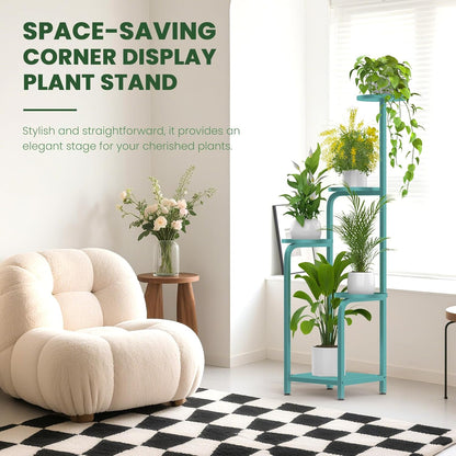 TOSKING 5 Tier Tall Plant Stand Indoor Outdoor, Heavy Duty Corner Shelf for Plants & Decor, Space